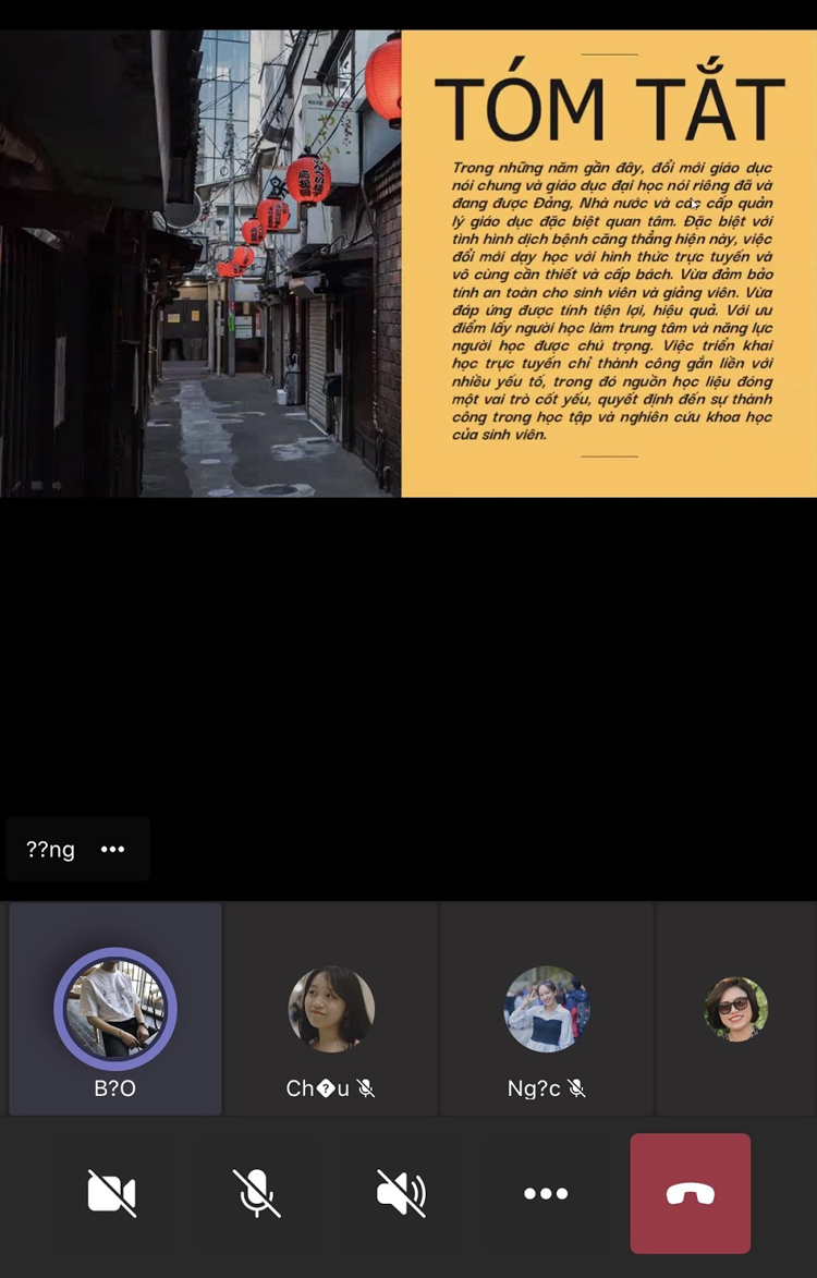 Hình ảnh slide trình chiếu nội dung tham luận của sinh viên Trần Ngọc Quốc Bảo lớp Xuất bản 38A1